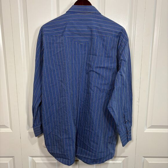 Panhandle Slim Western Snap Shirt Men 17½-34 Classic Stripes Cottagecore - Picture 3 of 7